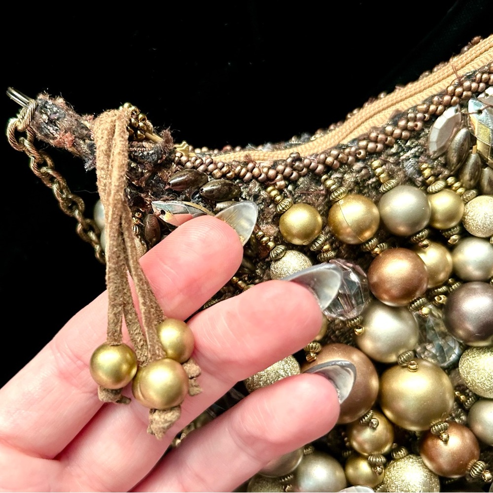 Mary Frances Gold, Silver, Bronze Metallic Beaded Handbag - Picture 4 of 12